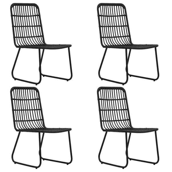 Maison Exclusive - 5-delt have spise sæt i polyrattan og glas
