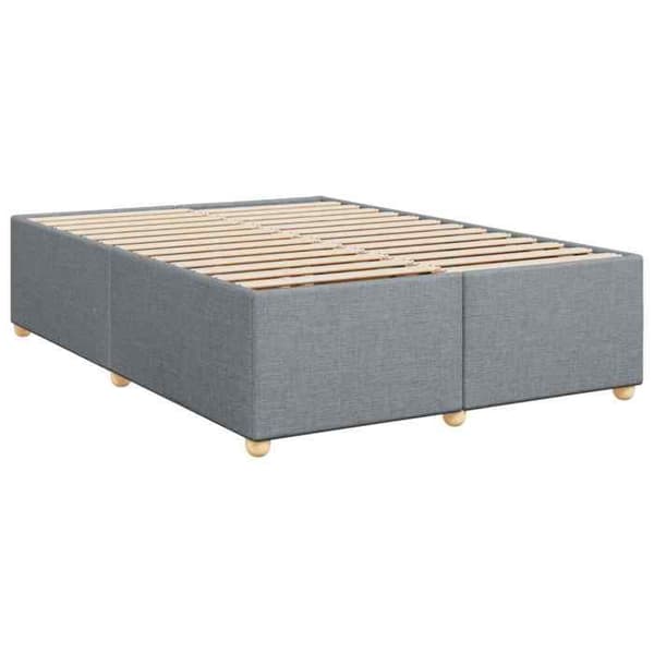 Maison Exclusive - Boxspring säng med madrass Ljusgrå 160 x 200 cm Tyg