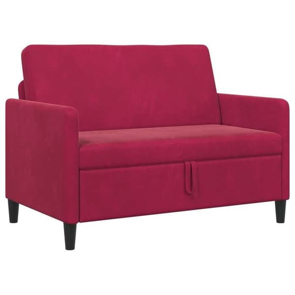 Maison Exclusive - Sohva säilytystilalla Bordeaux 122 x 78 x 87 cm Polyesteri