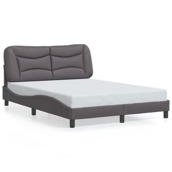Maison Exclusive - Sengestel med LED uden madras Hvar grå 120x200 cm Grå