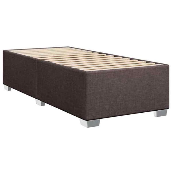 Maison Exclusive - Boxspring seng med madras Mørkebrun 90 x 190 cm Stof