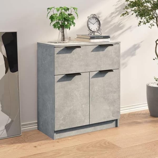 Maison Exclusive - Buffet Grå beton 60x30x70 cm Ingeniørtræ