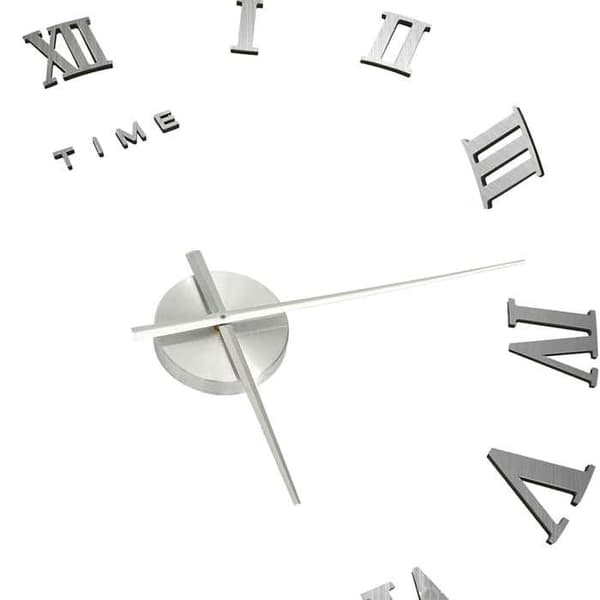 Maison Exclusive - Moderni 3D-seinäkello Hopea 100 cm XXL Silver