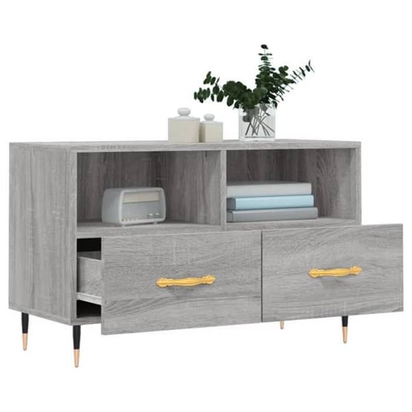 Maison Exclusive - TV-möbel Sonoma grå 80x36x50 cm Ingenjörsträ