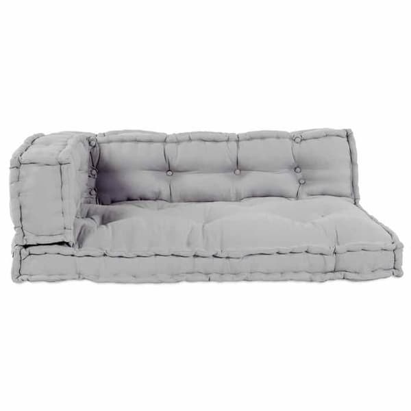 Soffkudde på pall - EXKLUSIV HEM - 3 delar - Grå - 120 x 80 x 38 cm - Modulerbar skum Grå