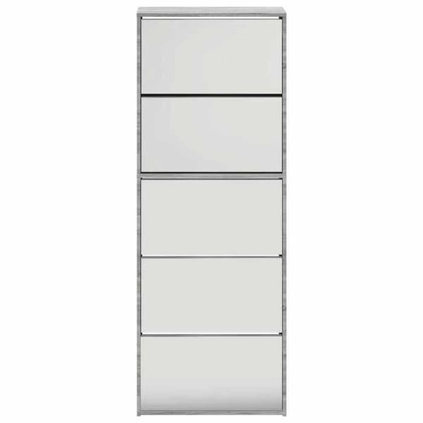 Maison Exclusive - Peilikaappi kengille 5 tasoa sonoma harmaa 63x17x169,5cm