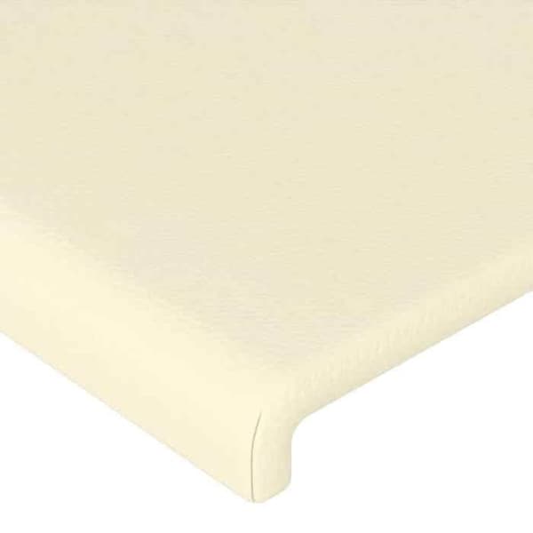 Maison Exclusive - LED Hovedgærde Creme 160x5x118/128 cm Simililæder