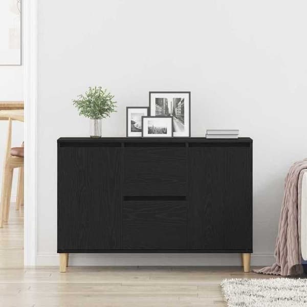Maison Exclusive - Buffet Sort 102 x 35 x 60 cm Ingeniørtræ Svart