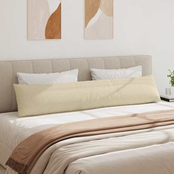 Soffkuddar - EXKLUSIVT HEM - 200 x 40 cm (2-pack) - Kräm - Dragkedjefodral - Polyesterfyllning Grädde