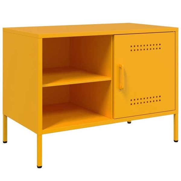 Maison Exclusive - TV-møbel i sennepsgul 68x39x50,5 cm stål