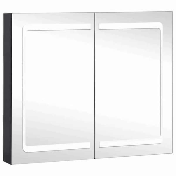 Maison Exclusive - Badeværelsesskab med LED-spejl 80x12,2x68 cm