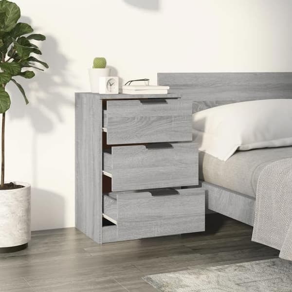 Maison Exclusive - Nattens bord Sonoma grå 40x36x65 cm Sonoma grå