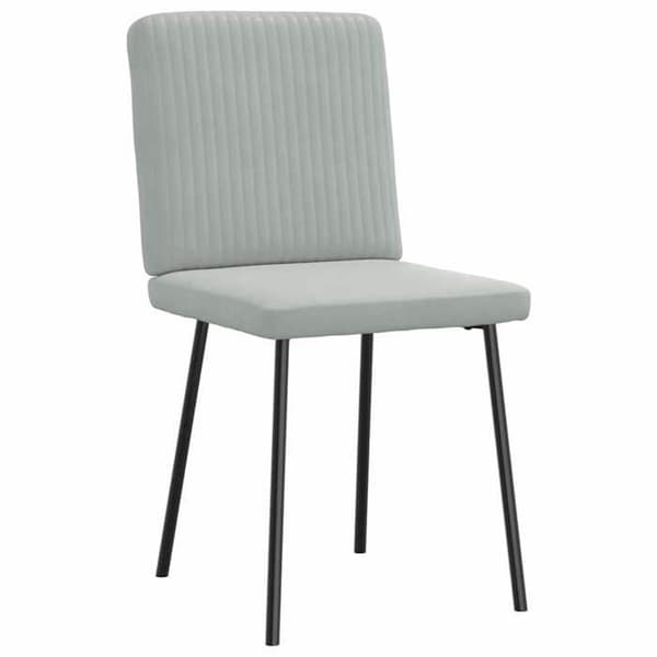Maison Exclusive - Matstolar set om 6 ljusgrå sammet