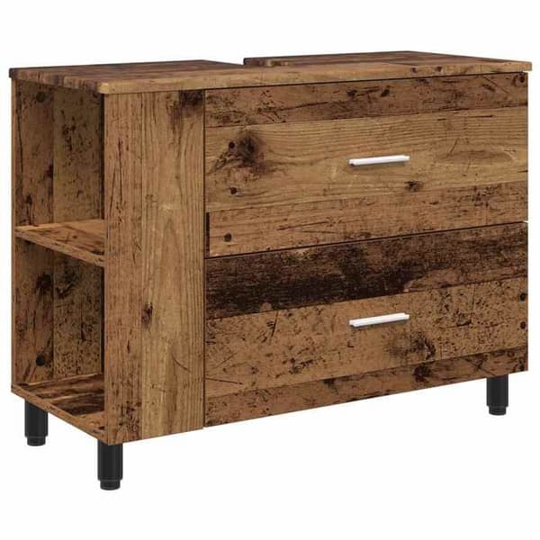 Maison Exclusive - Badeværelse vaskeskab i gammelt træ 80 x 35 x 60 cm