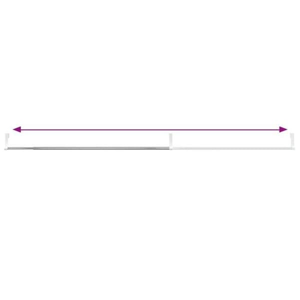 Maison Exclusive - Gardinstänger 2 st vit och silver 60-105 cm aluminium vit och silver