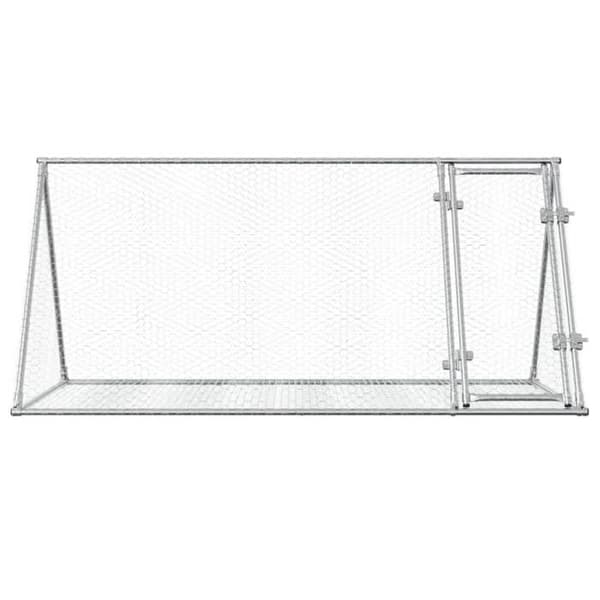 Exklusivt hus - Silverfärgad klapp 200x105x91 cm galvaniserat stål