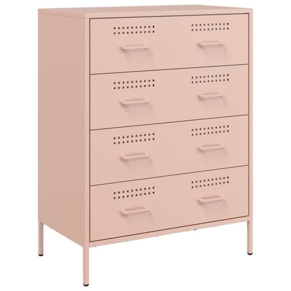 Maison Exclusive - Buffé rosa 68x39x89 cm stål