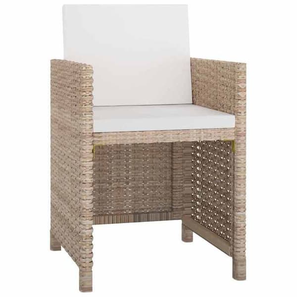 Maison Exclusive - Utomhusmatgrupp med kuddar 5 delar Rotsin Beige