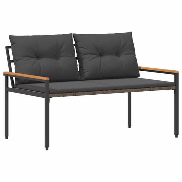 Maison Exclusive - Udendørs bænk 2-sæders 116 x 67,5 x 72 cm polyrotin