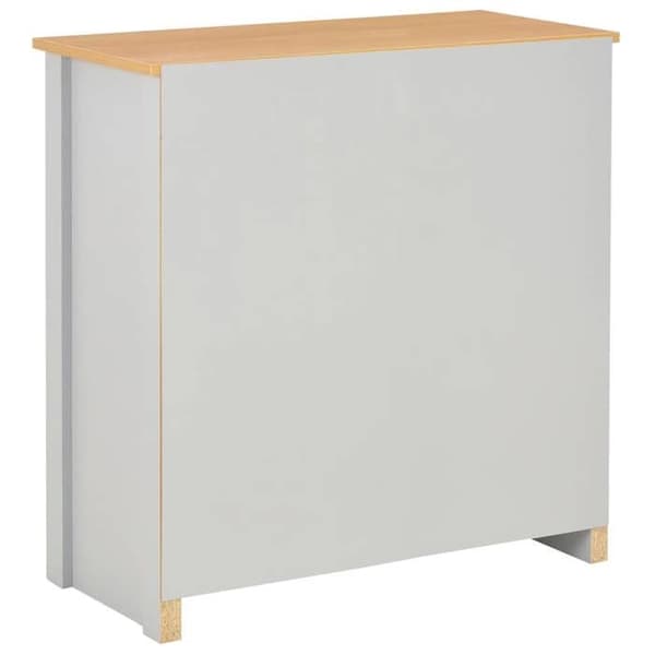 Maison Exclusive - Harmaa buffet 79x35x81 cm grå och naturlig träfärg