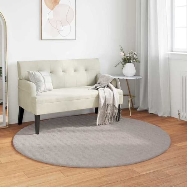 Maison Exclusive - Rund yta Matta SIROLO Sand Ø 160 CM Polyester