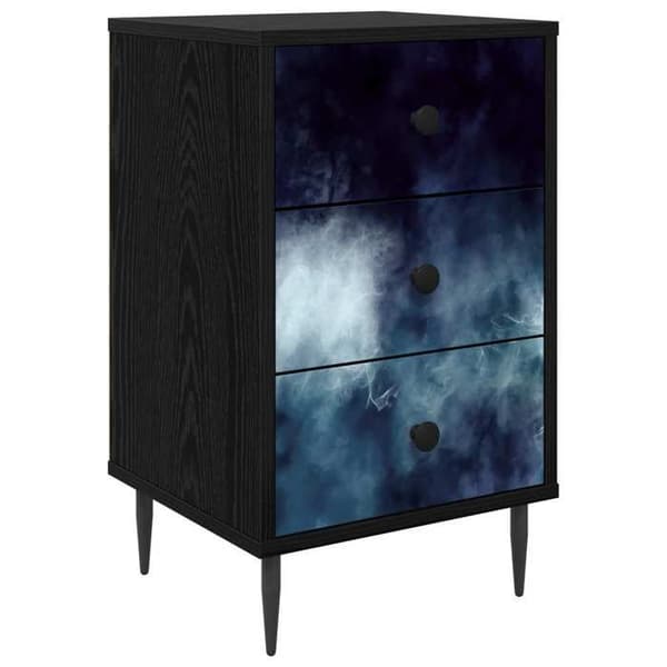 Maison Exclusive - Natbord RAALTE Sort eg 36 x 33 x 61 cm