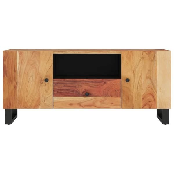 Maison Exclusive - TV-möbel 105x33,5x46 cm av solid akaciaträ och ingenjörsträ