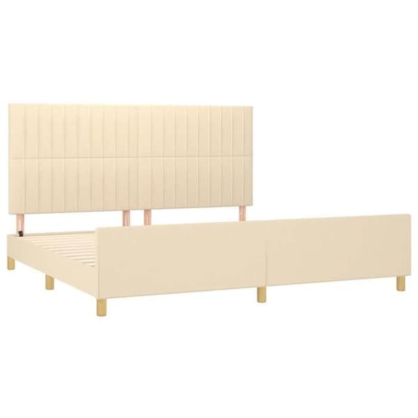 Maison Exclusive - Sengestel uden madras creme 200x200 cm stof