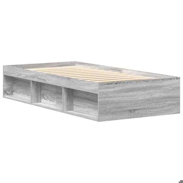 Sengestel - EKSKLUSIV HUS - 90 x 200 cm - Sonoma grå - 6 rum - Lamelseng Sonoma grå