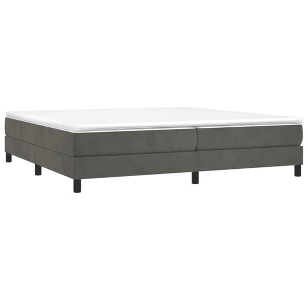 Maison Exclusive - Sänkylaatikko ja harmaa samettimatrassi 200x200cm