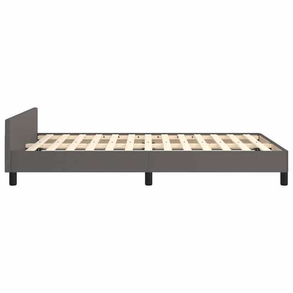 Maison Exclusive - Sengestel med hovedgærde uden madras grå 120x200 cm grå