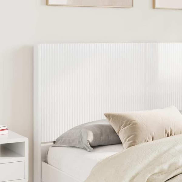 Maison Exclusive - Vit glänsande sänggavel