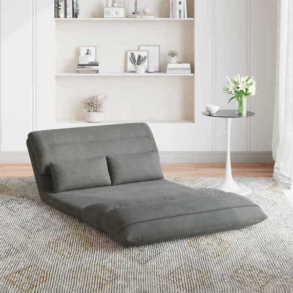 Maison Exclusive - Justerbar gulvstol i mørkegrå velour