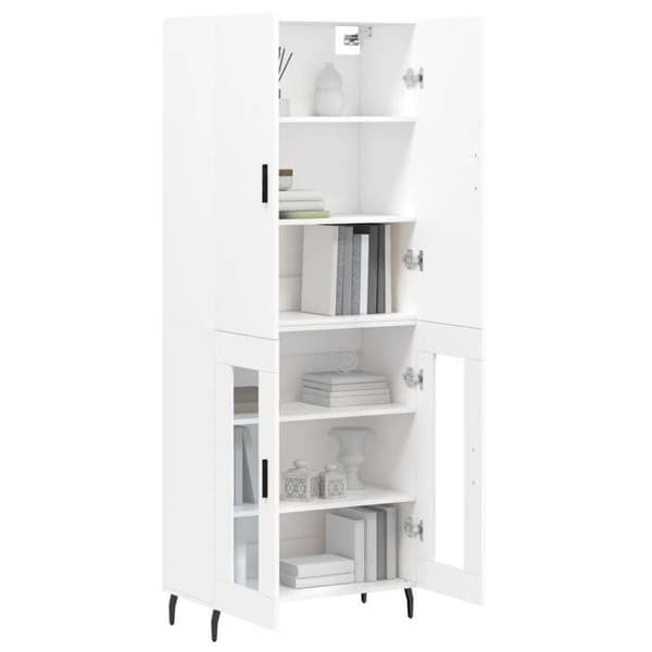 Maison Exclusive - Buffé hög Vit 69,5x34x180 cm Ingenjörsträ