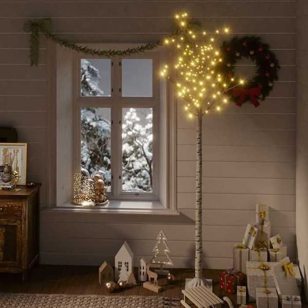 Juletræ - EKSKLUSIVT HUS - Pil - 200 LED varm hvid - 2,2 m - Indendørs & udendørs Vit varm
