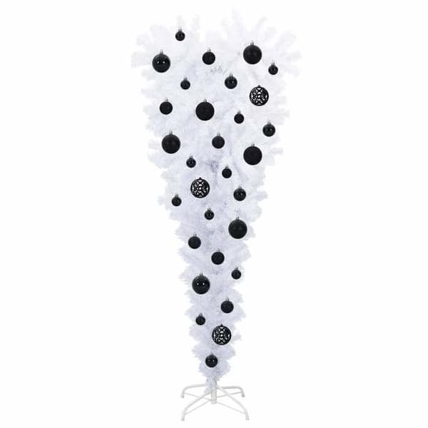 Kunstig juletræ - EKSKLUSIV HUS - 120 cm - 150 LED - PVC & stål - USB-strøm Vit