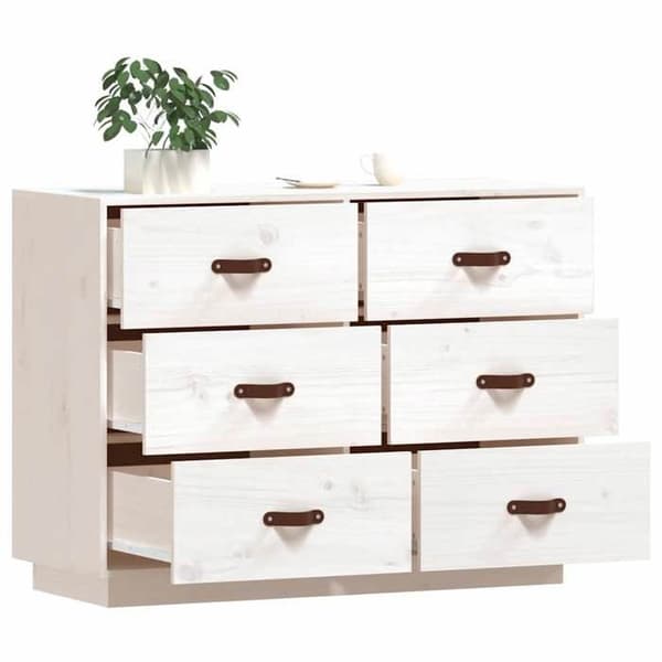 Maison Exclusive - Buffé Vit 100x40x75 cm Massivt furu