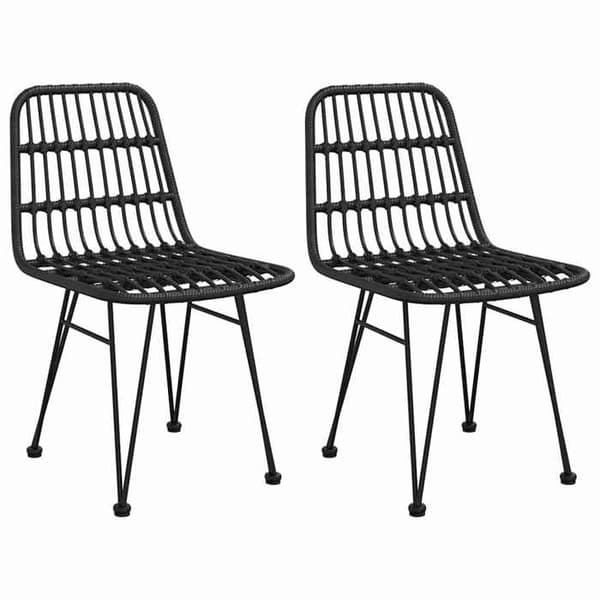 Maison Exclusive - Trädgårdsset 3 delar Svart Flätad Resin