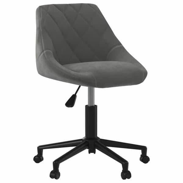 Maison Exclusive - Dæmpet grå velour kontorstol med drejefunktion Mörkgrå