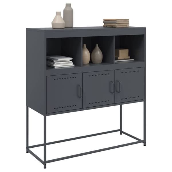 Maison Exclusive - Buffé antracit 100,5x39x107 cm stål