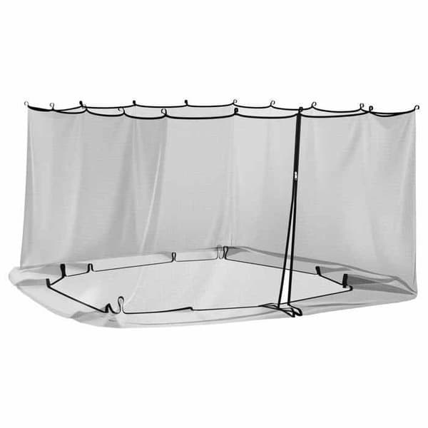 Maison Exclusive - Hyttysverkko gazebolle 220 mesh Musta 3,6 x 3 x 2 m Polyesteri Svart