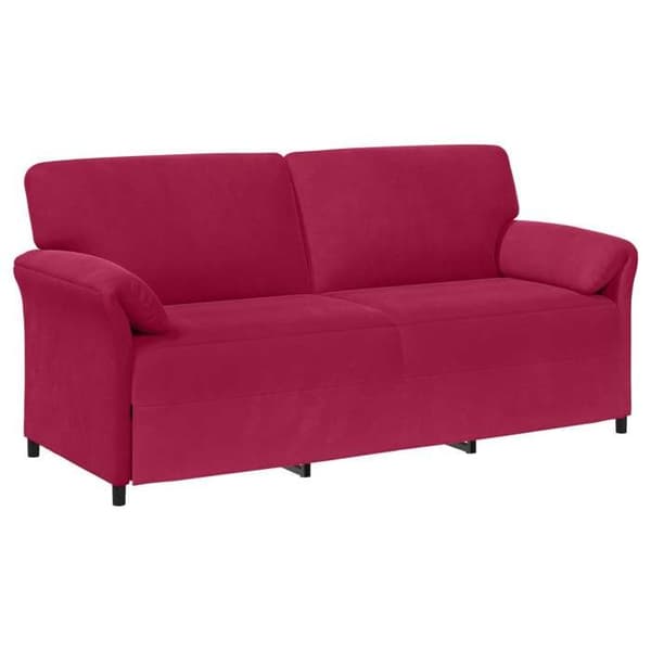 Maison Exclusive - Soffgrupp 2 delar Bordeaux Sammet Bordeaux