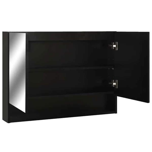 Maison Exclusive - LED Peilikaappi Musta 80x15x60 cm MDF