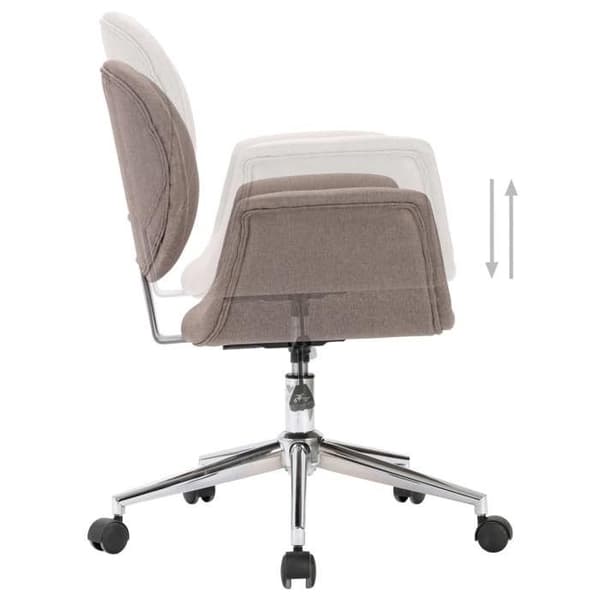 Maison Exclusive - Snurrande matstolar set om 2 taupe tyg Mol