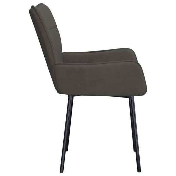 Maison Exclusive - Matstolar set om 2 Mörkgrå Sammet
