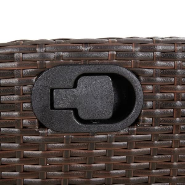 Maison Exclusive - Have spisebordssæt med puder 9 dele brun poly rattan