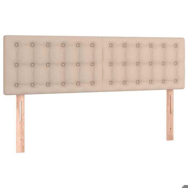 Maison Exclusive - LED Hovedgærde Cappuccino 144x5x78/88 cm Simililæder