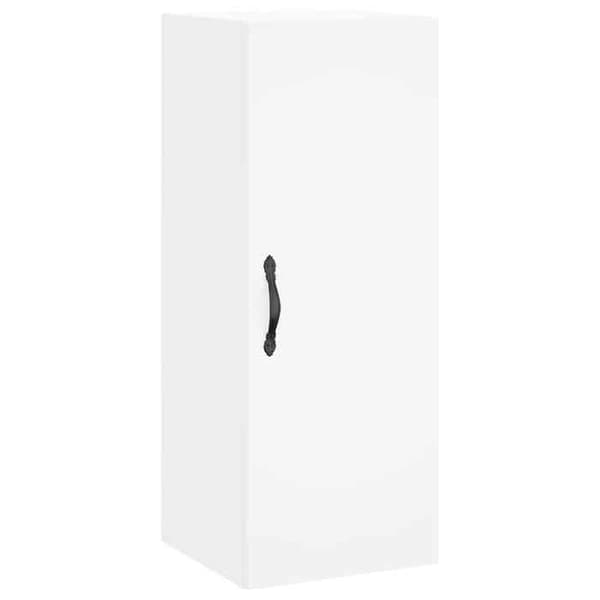 Buffé hög - Exklusivt hus - Vit - Hållbart ingenjörsträ - 1 dörr (34,5 x 34 x 180 cm) Vit