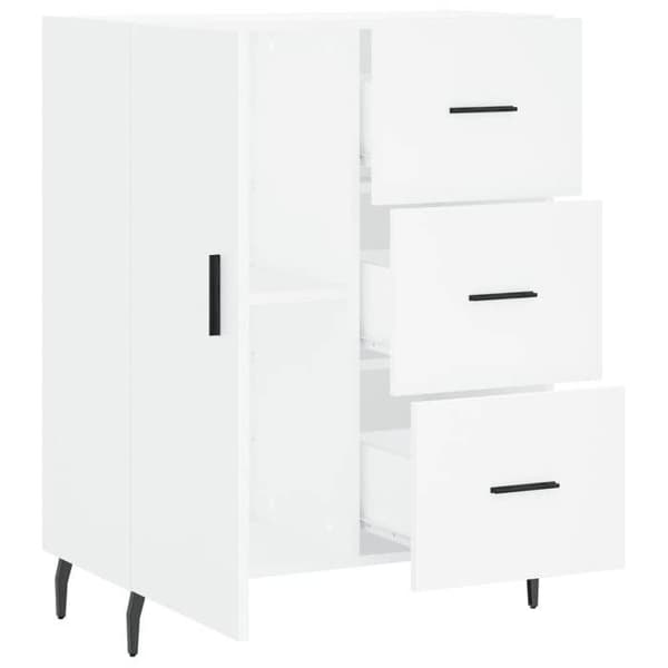 Maison Exclusive - Hvidt buffet 69,5x34x90 cm ingeniørtræ