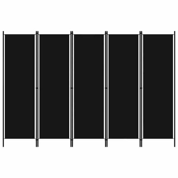 Maison Exclusive - Skillevæg 5 paneler Sort 250x180 cm